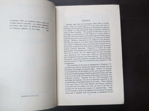 Clarence Irving Lewis, Cooper Harold Langford, Symbolic Logic, The Century  Philosophy Series, - Image 8