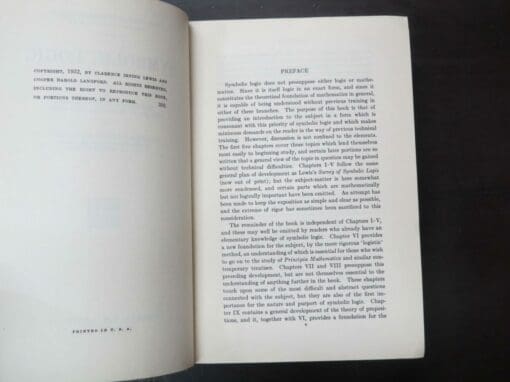 Clarence Irving Lewis, Cooper Harold Langford, Symbolic Logic, The Century  Philosophy Series, - Image 7