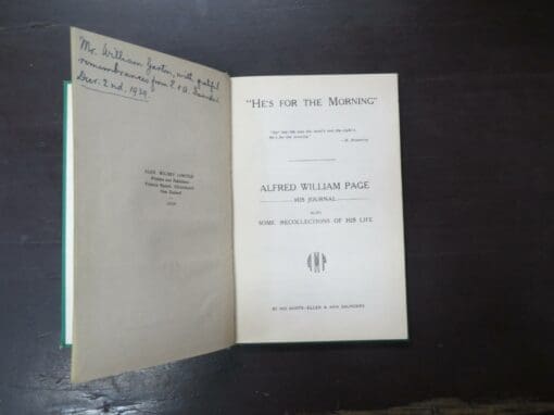 Ellen Saunders, Ann Saunders, "He's For The Morning", Alfred William Page, His Journal, Also Some Recollections Of His Life - Image 7