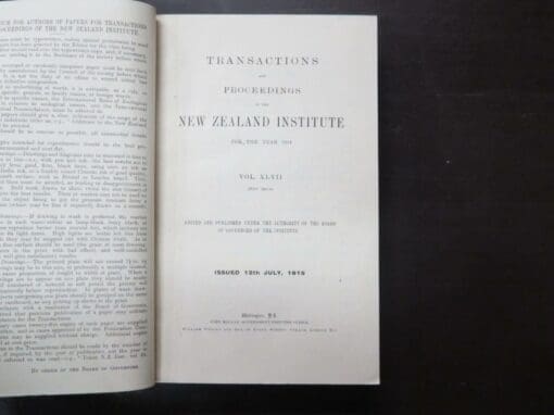 Transactions And Proceedings Of The New Zealand Institute For The Year 1914, - Image 6