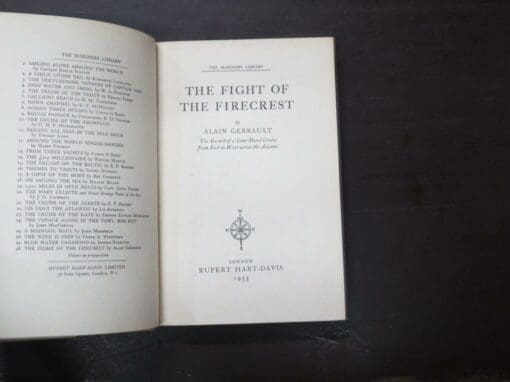 Alain Gerbault, The Fight of the Firecrest, No. 28 in the Mariners Library - Image 9