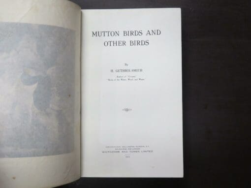 H. Guthrie-Smith, Mutton Birds And Other Birds - Image 8